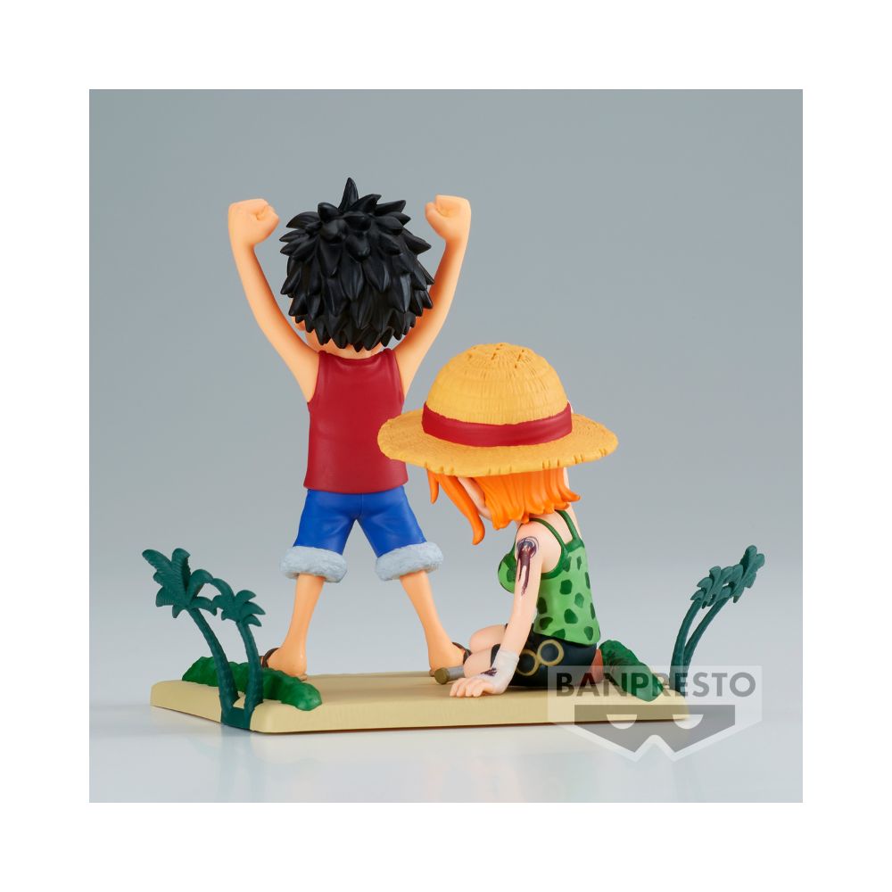 ONE PIECE WORLD COLLECTABLE FIGURE LOG STORIES-MONKEY.D.LUFFY & NAMI-