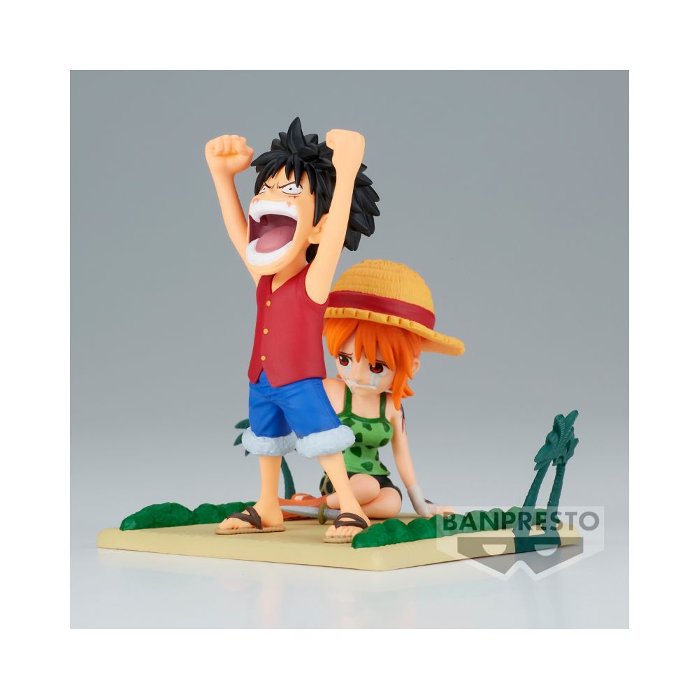 ONE PIECE WORLD COLLECTABLE FIGURE LOG STORIES-MONKEY.D.LUFFY & NAMI-