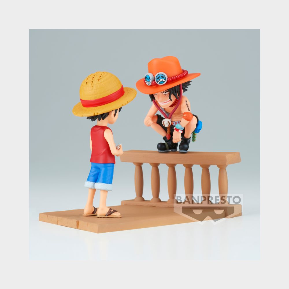 ONE PIECE WORLD COLLECTABLE FIGURE LOG STORIES-MONKEY.D.LUFFY & PORTGAS.D.ACE