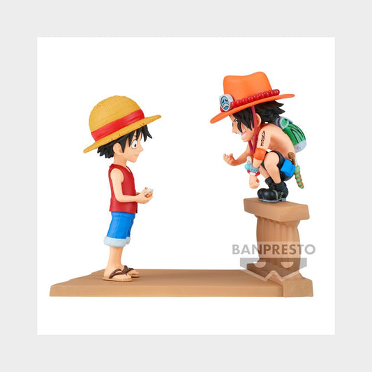 ONE PIECE WORLD COLLECTABLE FIGURE LOG STORIES-MONKEY.D.LUFFY & PORTGAS.D.ACE