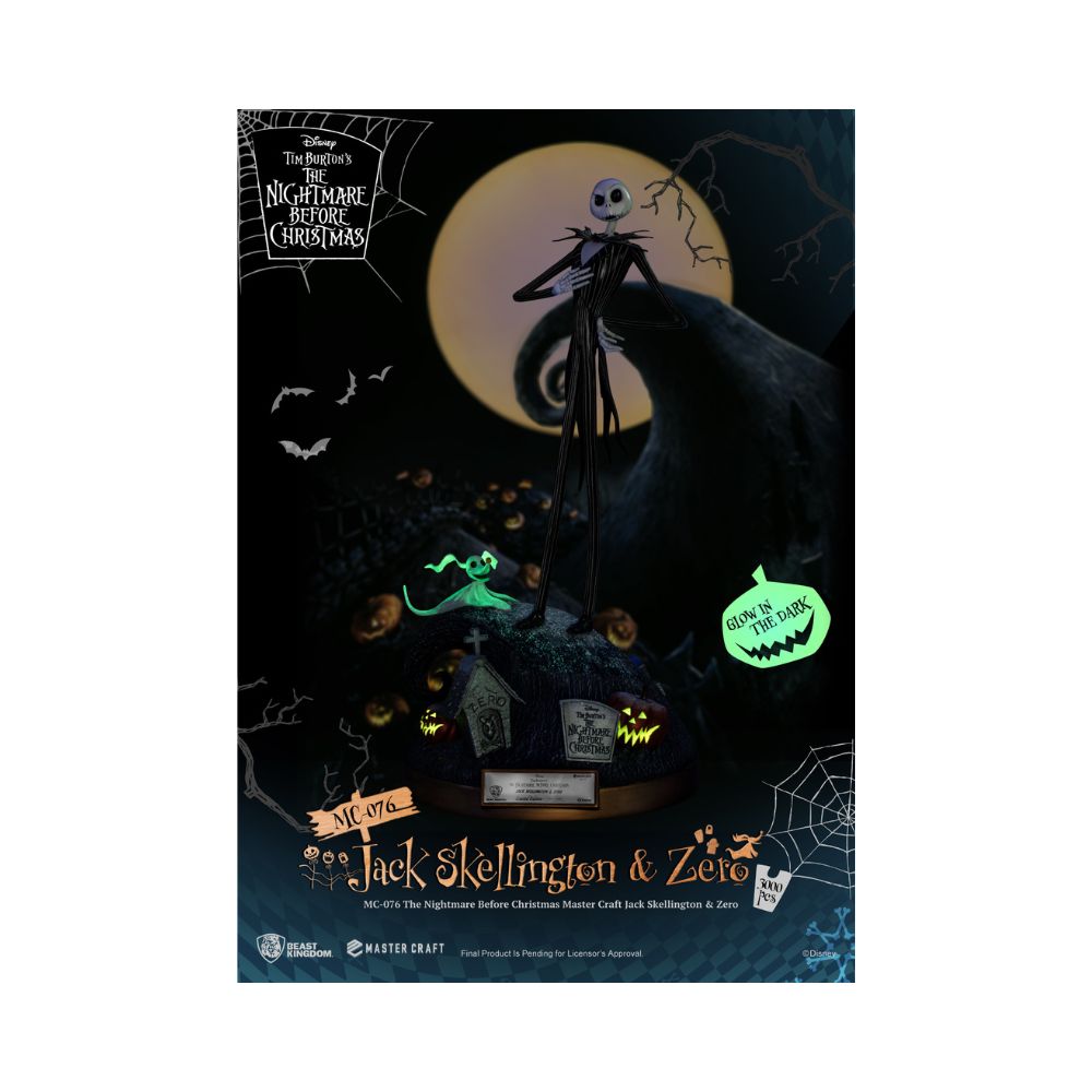 MC-076 The Nightmare Before Christmas Master Craft Jack Skellington & Zero
