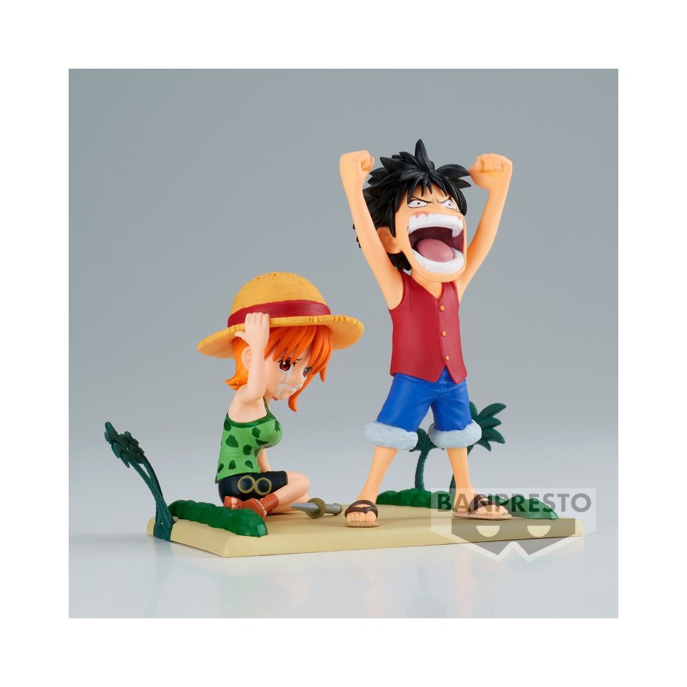 ONE PIECE WORLD COLLECTABLE FIGURE LOG STORIES-MONKEY.D.LUFFY & NAMI-