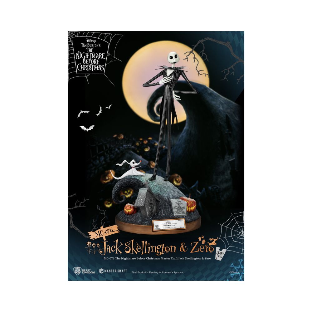 MC-076 The Nightmare Before Christmas Master Craft Jack Skellington & Zero