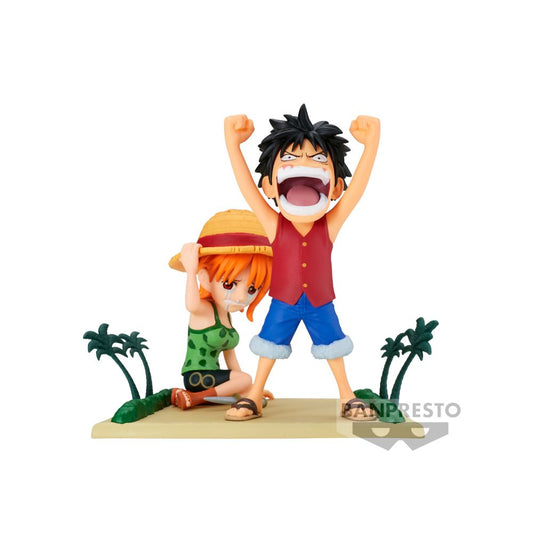 ONE PIECE WORLD COLLECTABLE FIGURE LOG STORIES-MONKEY.D.LUFFY & NAMI-