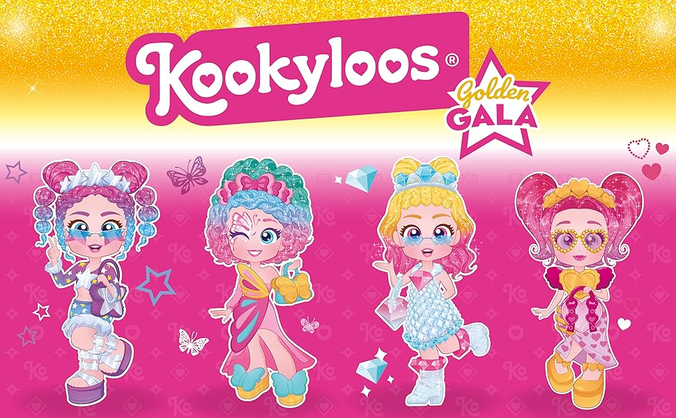 KOOKYLOOS GOLDEN GALA - Dolls Asst.8 - Display 2x12 (V.0)