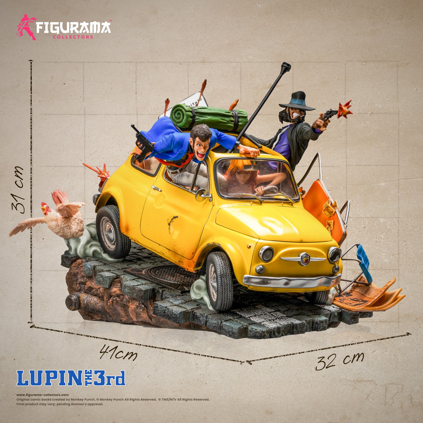 LUPIN THE 3RD - LUPIN, JIGEN, & FUJIKO ELITE DIORAMA STATUE