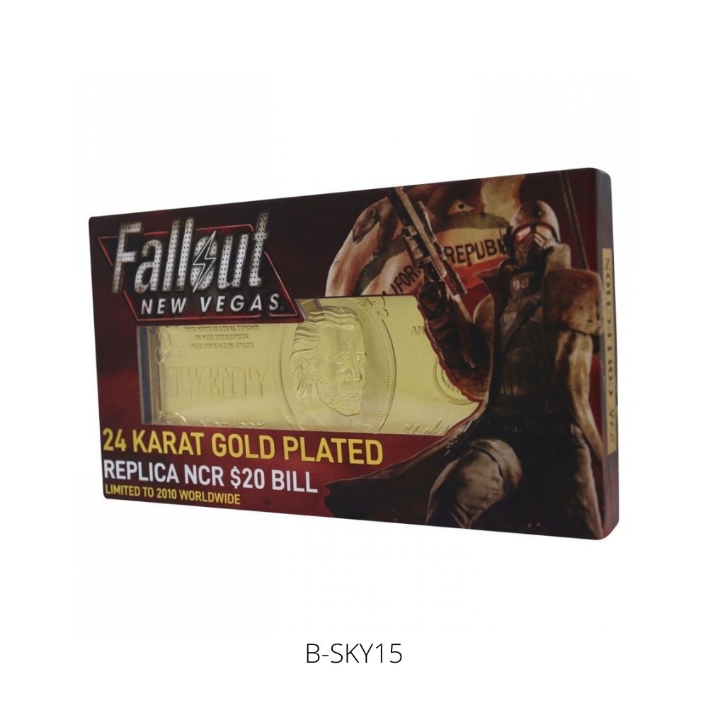 Fallout New Vegas 24k Gold Plated Limited Edition Replica NCR $20 Bill