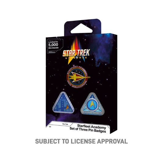 Star Trek Limited Edition  Starfleet Academy Set of Three Pin Badges