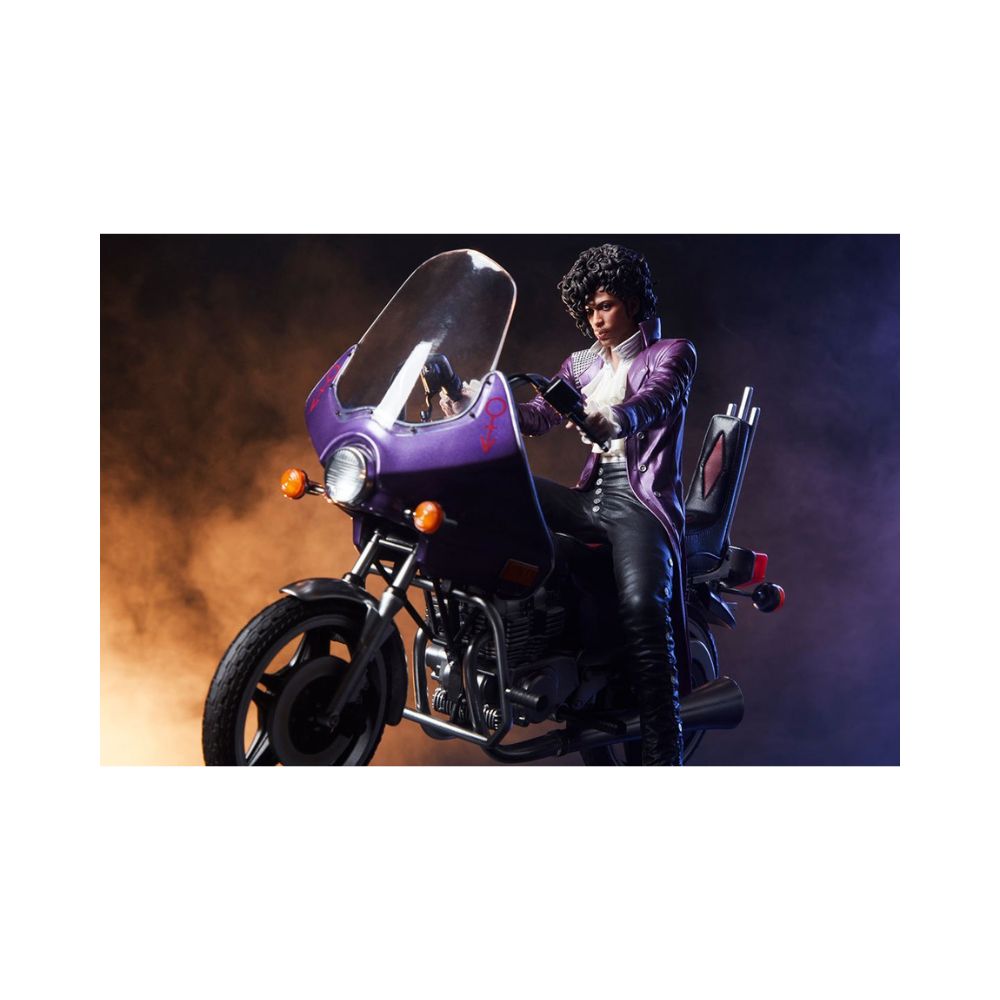 1:6 Scale Prince Tribute Statue on Motorcycle