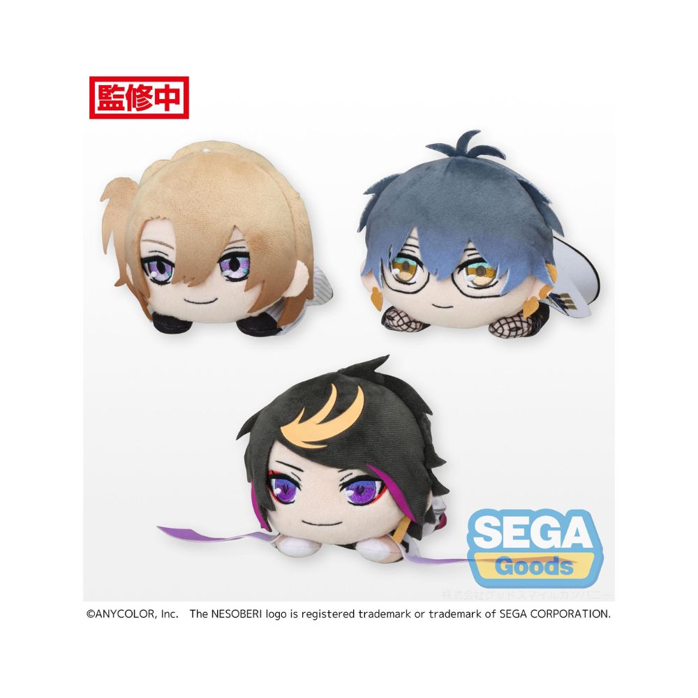 NESOBERI (Lay-Down) "NIJISANJI EN" Luxiem Mini Plush "Luca Kaneshiro & Ike Eveland & Shu Yamino" (EX)