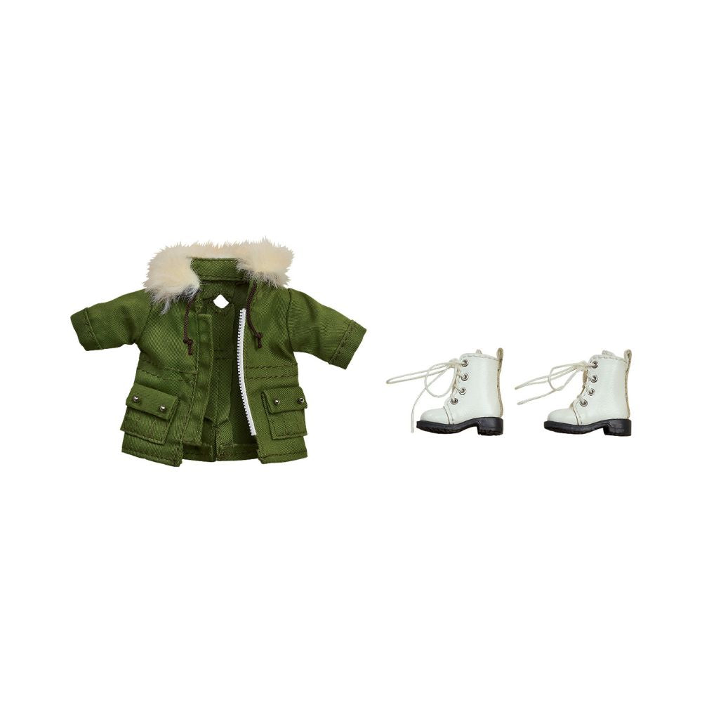 Nendoroid Doll Warm Clothing Set: Boots & Mod Coat (Khaki Green)