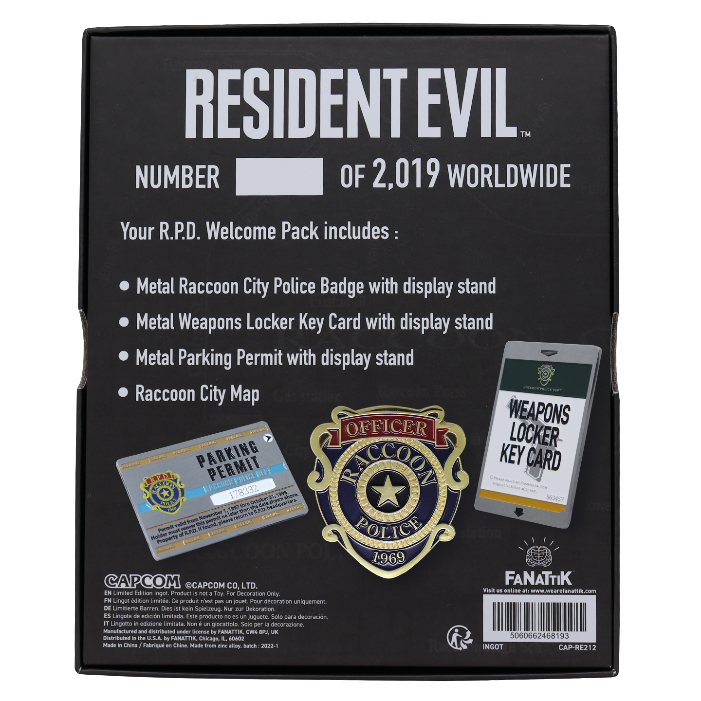 Resident Evil 2 R.P.D Welcome Pack