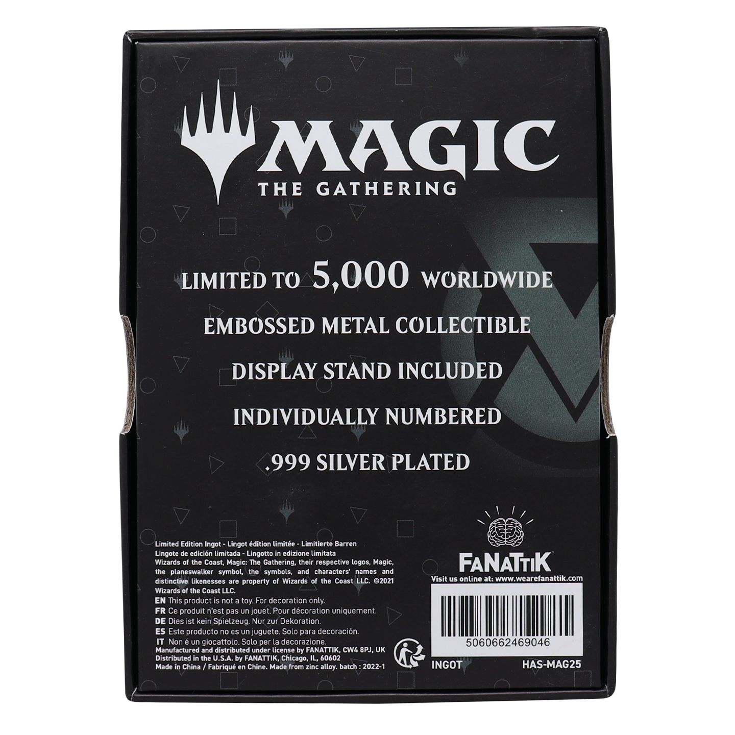 Magic the Gathering Limited Edition .999 Silver Plated Teferi Metal Collectible