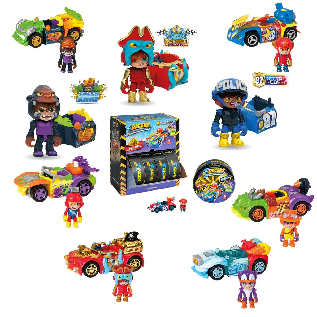 T-RACERS II SERIES COLLECTIBLE MIX AND MATCH TOY CARS