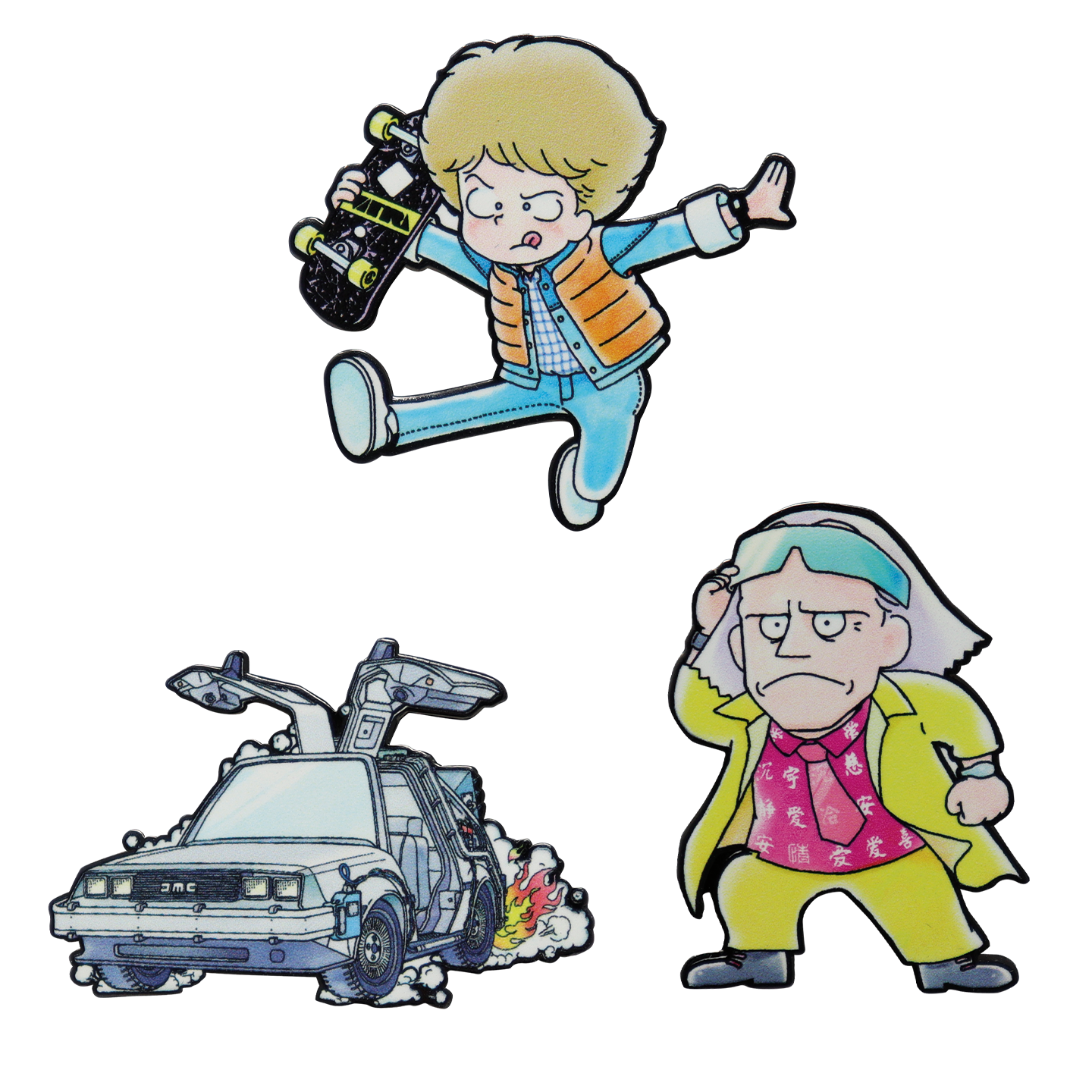 Back to the Future Limited Japanese Edition Pin Badge Set