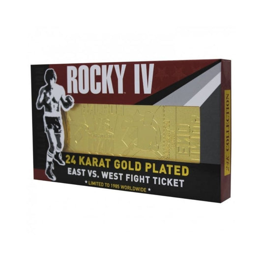 Rocky IV Ivan Drago 24K Gold Plated Limited Edition Fight Ticket