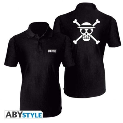Abysse Apparels One Piece - Polo "Skull Luffy' Homme Mc Noir