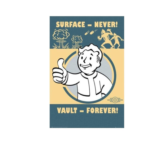 GB Eye poster Fallout 4 Vault Forever Maxi Poster Beige/Grey/White