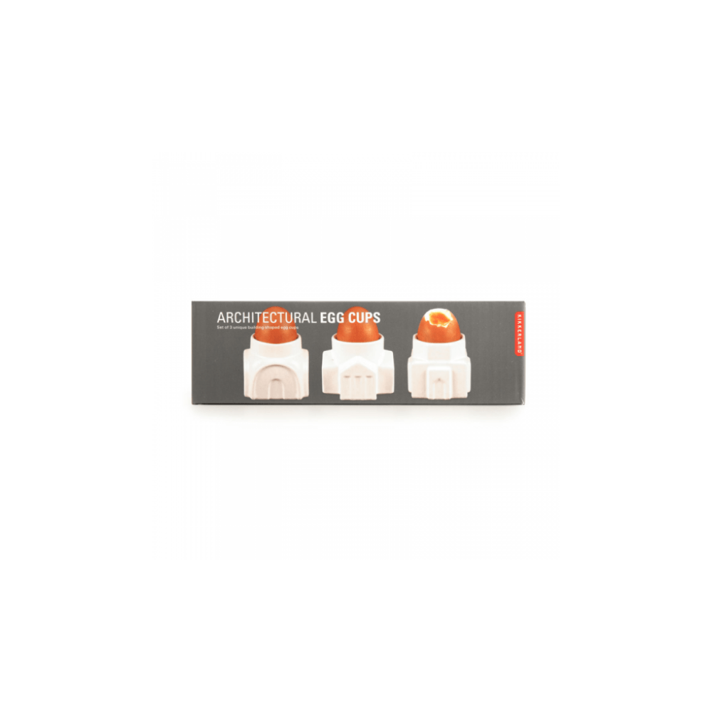 Kikkerland Novelty Architectural Egg Cups Set of 3