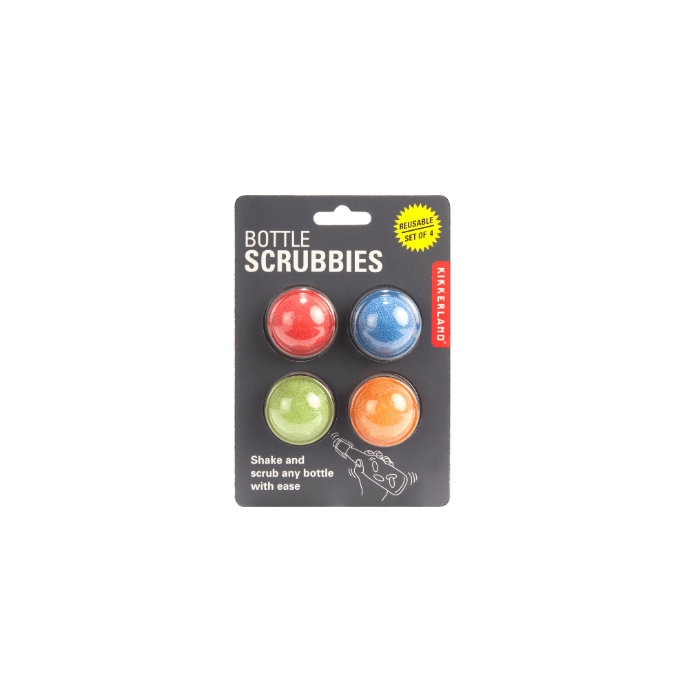 Kikkerland Novelty Bottle Scrubbies