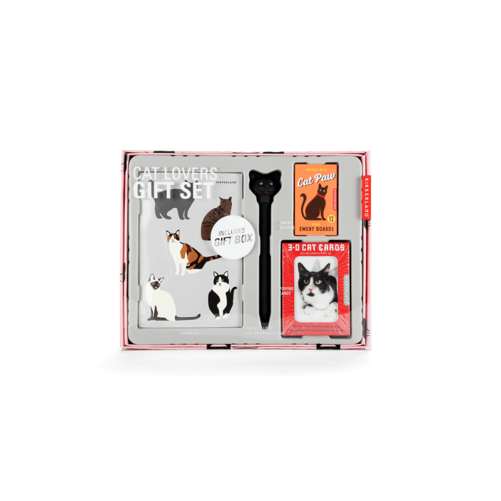 Kikkerland Novelty Cat Lover Gift Set