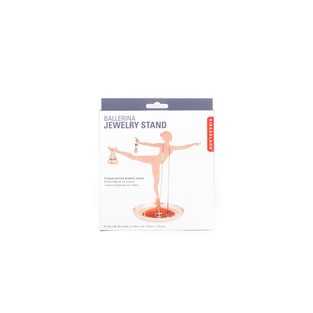 Kikkerland Novelty Copper Ballerina Jewelry Stand