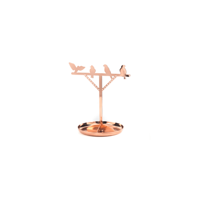 Kikkerland Novelty Copper Bird is the Word Jewelry Stand