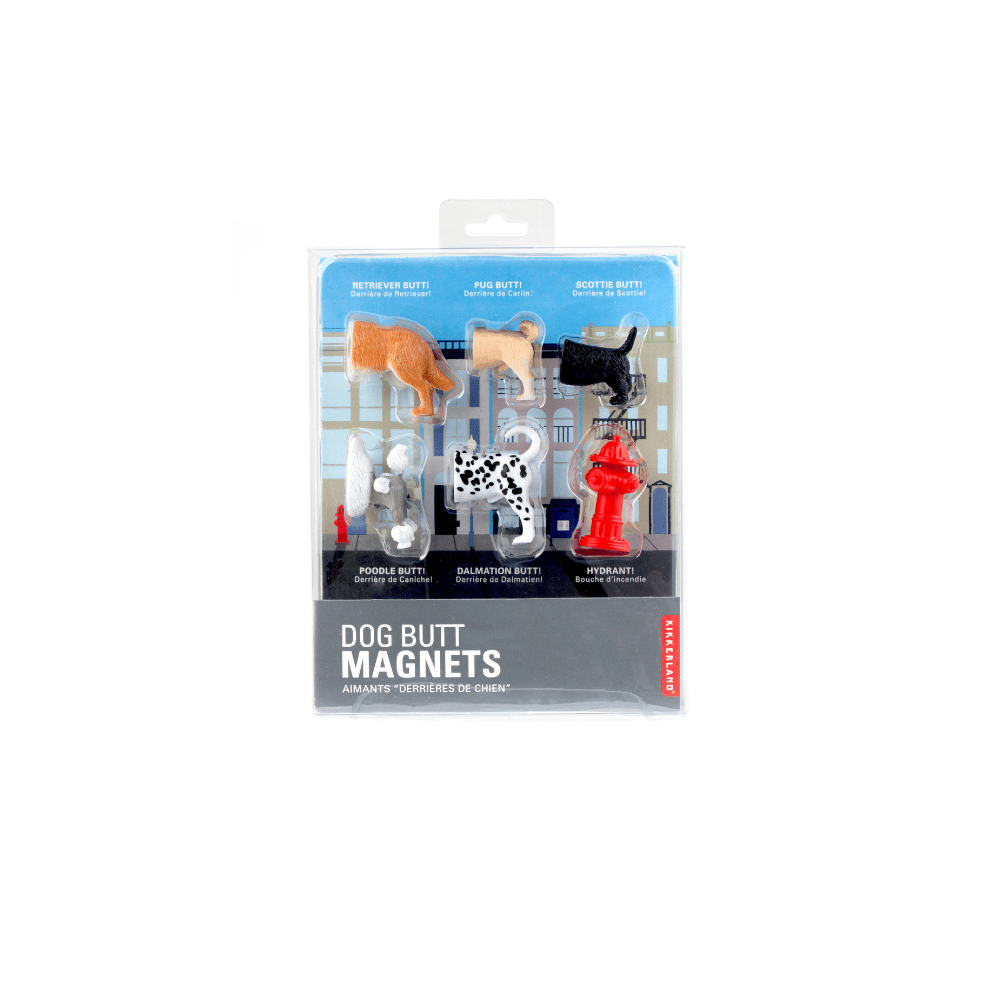 Kikkerland Novelty Dog Butt Magnets 6 Per Set