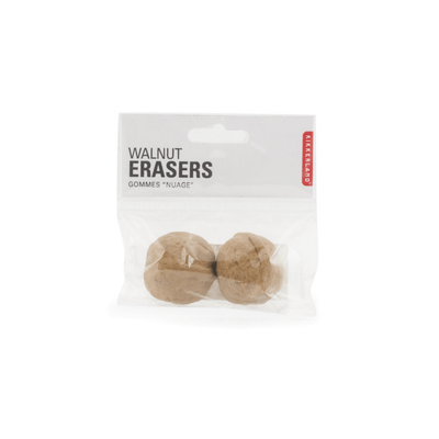 Kikkerland Novelty Erasers Walnuts S/2