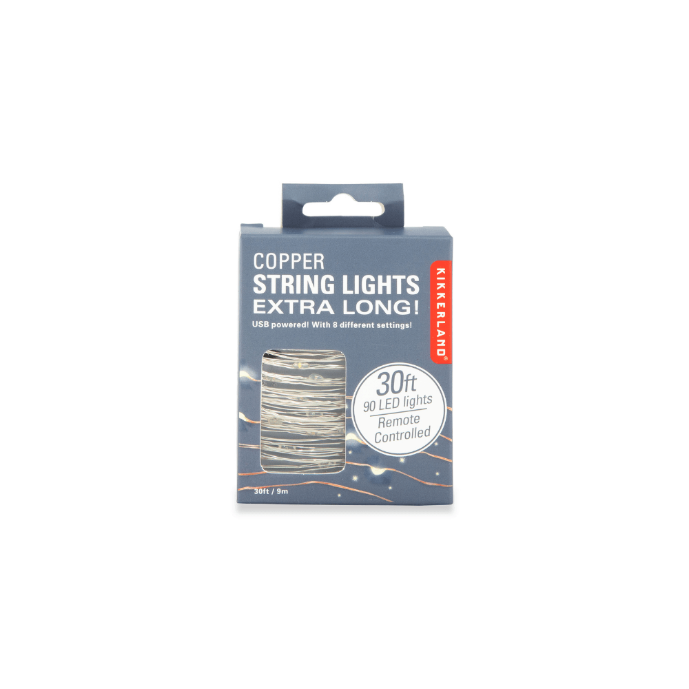 Kikkerland Novelty Extra Long! Copper String Lights