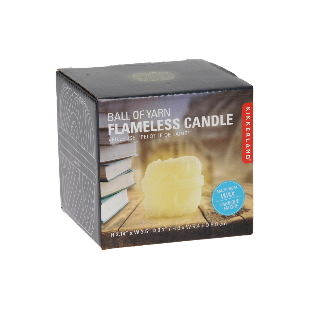 Kikkerland Novelty Flameless Candle Ball Of Yarn Large