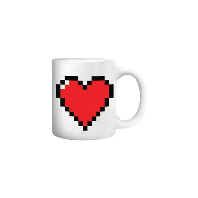 Kikkerland Drinkware Heat Changing - Pixel Heart