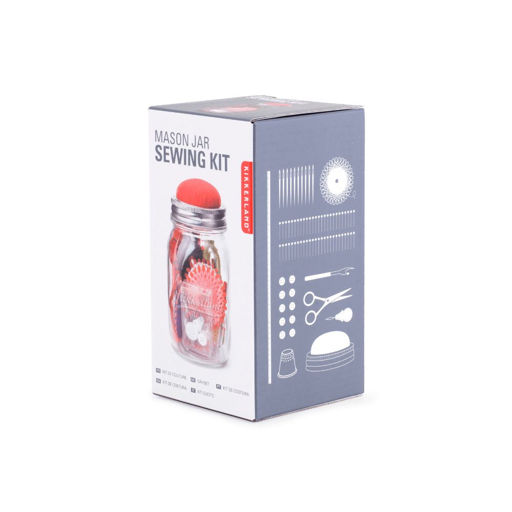 Kikkerland Novelty Mason Jar Sewing Kit