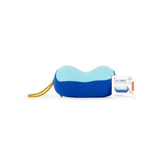 Kikkerland Novelty Memory Foam Neck Pillow Blue