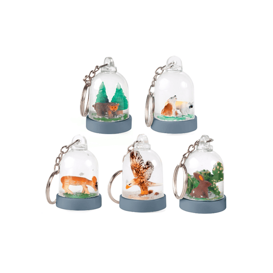 Kikkerland Novelty Mini Snow Globe Keychains