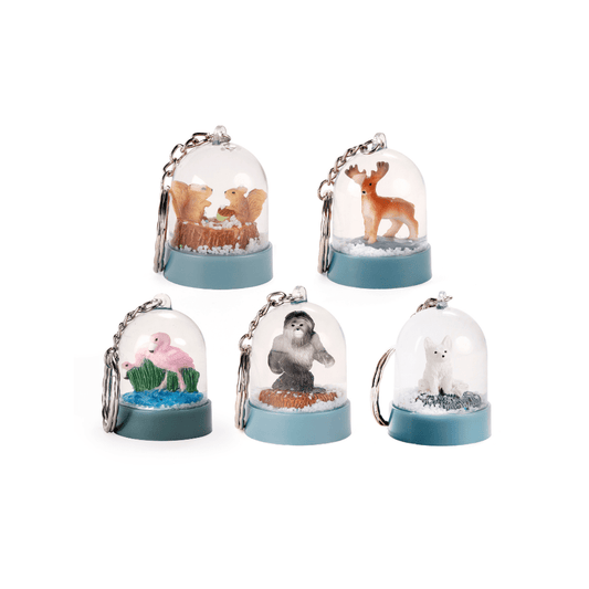 Kikkerland Novelty Nature Snow Globe Keychains