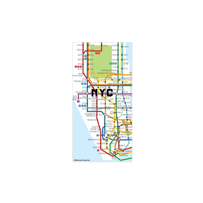 Kikkerland Novelty New York Map Magnets