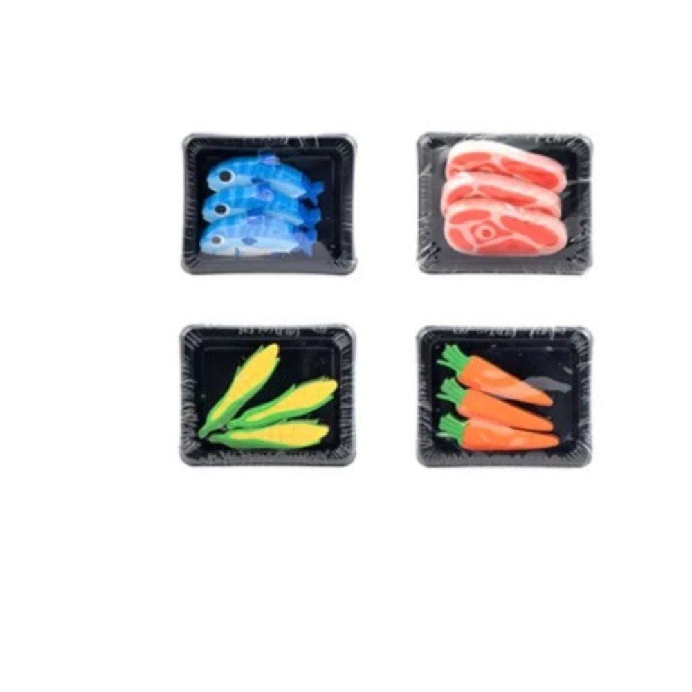 Pack Of 4 Mini Food Eraser Multicolour