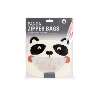 Kikkerland Novelty Panda Zipper Bags