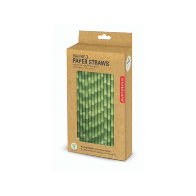 Kikkerland Novelty Paper Straws + Bamboo