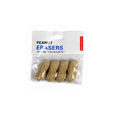 Kikkerland Novelty Peanut Erasers 4 Per Set