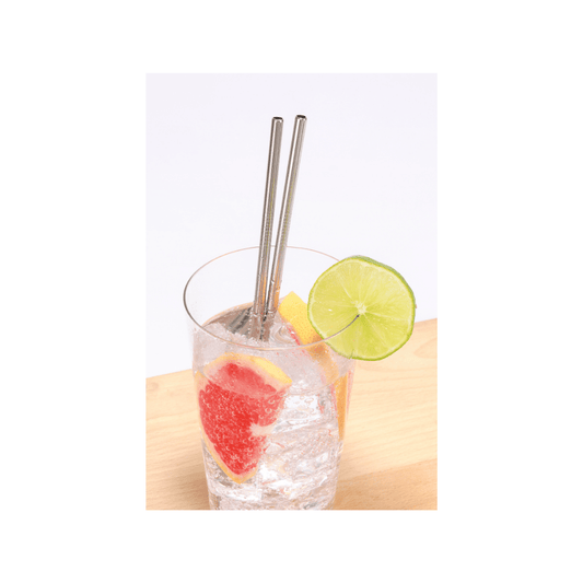 Kikkerland Novelty Stainless Steel Straws S/10