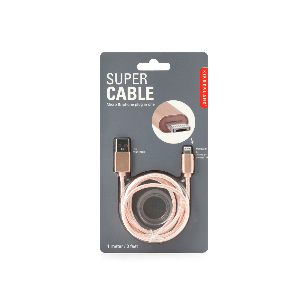 Kikkerland Novelty Super Cable Rosegold