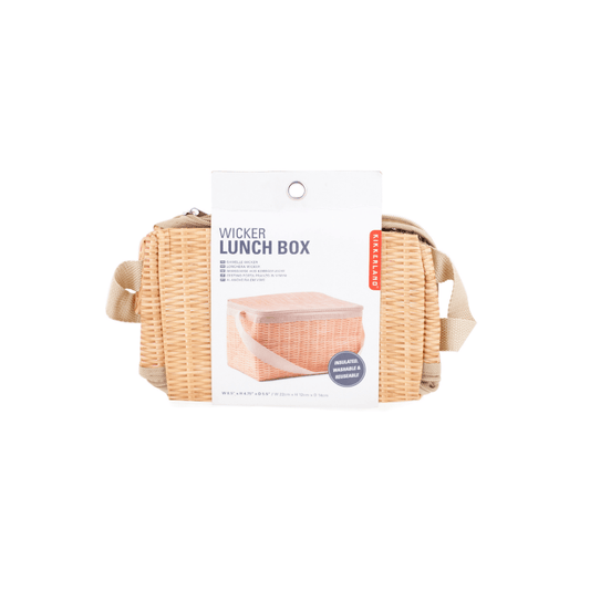 Kikkerland Novelty Wicker Lunch Box