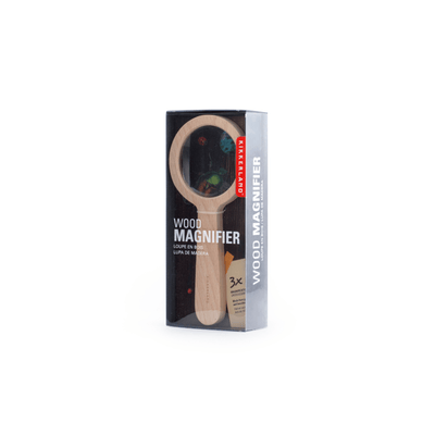Kikkerland Novelty Wood Magnifier