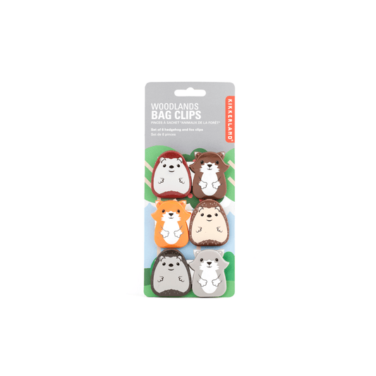 Kikkerland Novelty Woodland Bag Clips Set Of 6