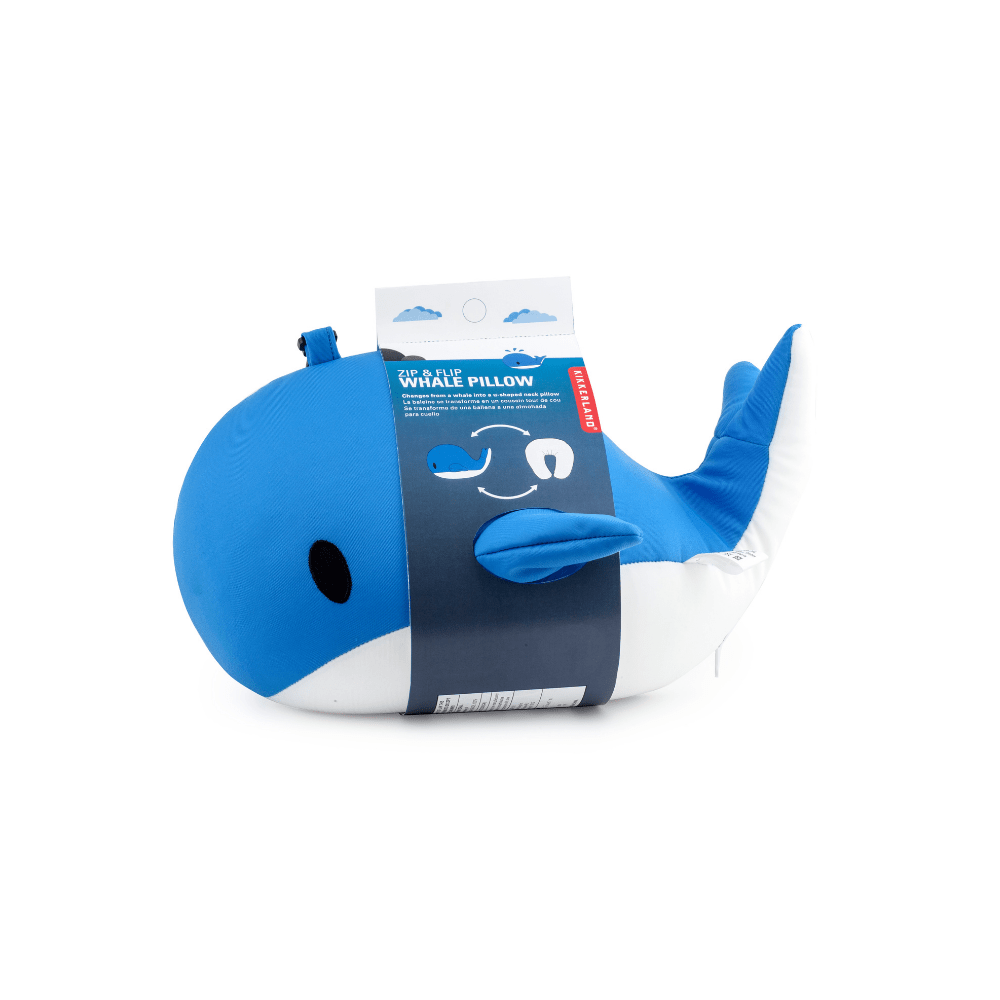 Kikkerland Novelty Zip And Flip Pillow Whale