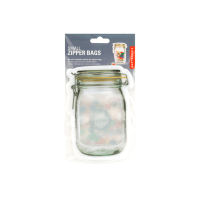 Kikkerland Novelty Zipper Mason Jar Bag Small