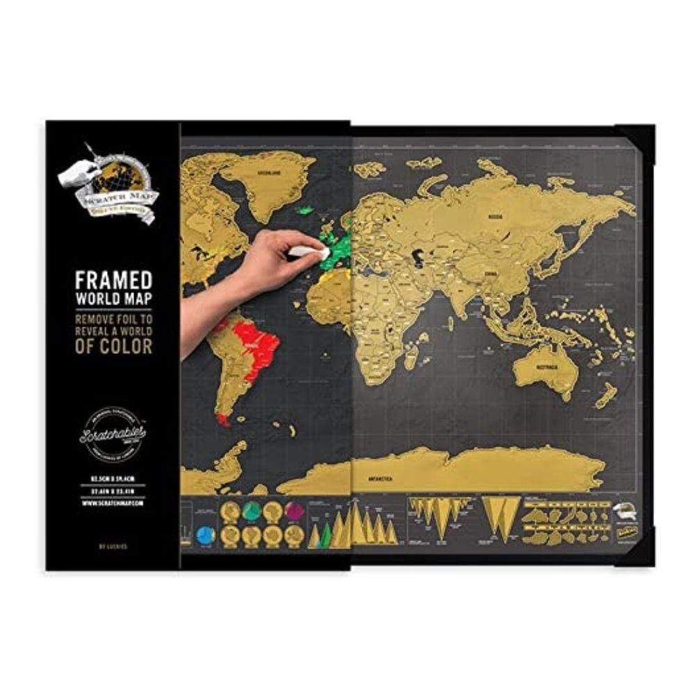 Framed Scratch Map Deluxe – Jazeel Me