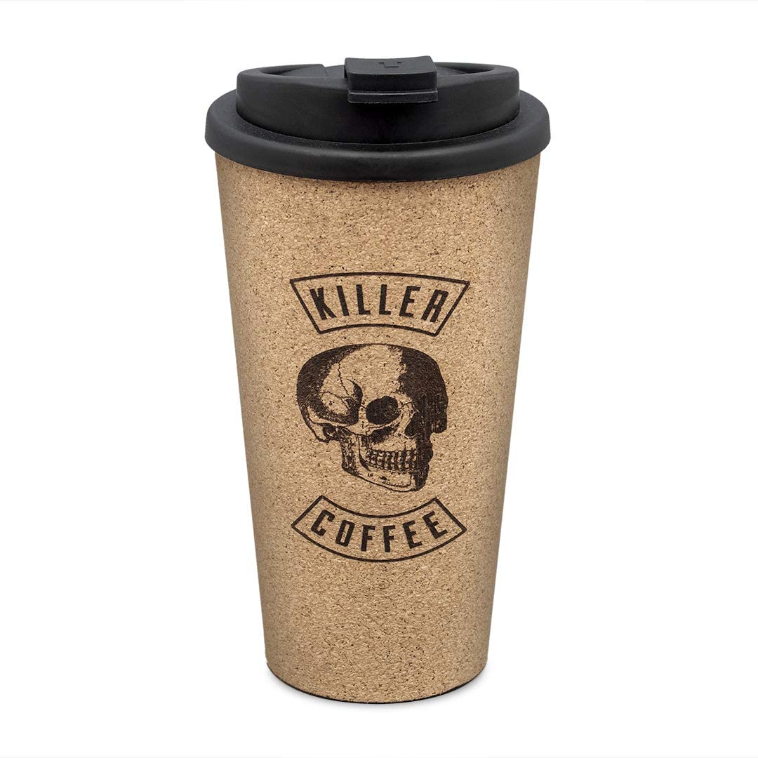 Luckies Of London Novelty Killer Coffee - Reusable Cork Coffee Cup